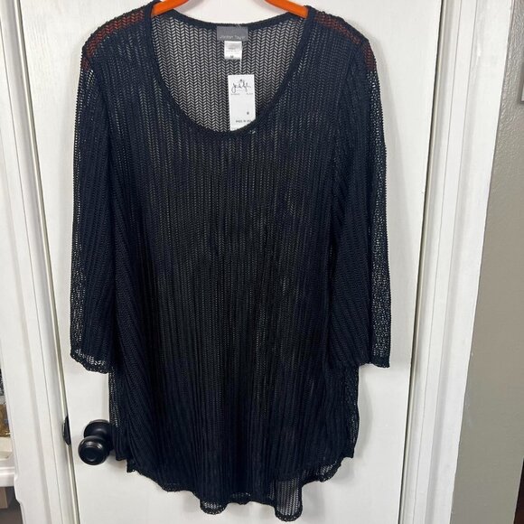 Jordan Taylor Bell Sleeve Chevron Tunic Cover-Up size medium - Picture 2 of 7